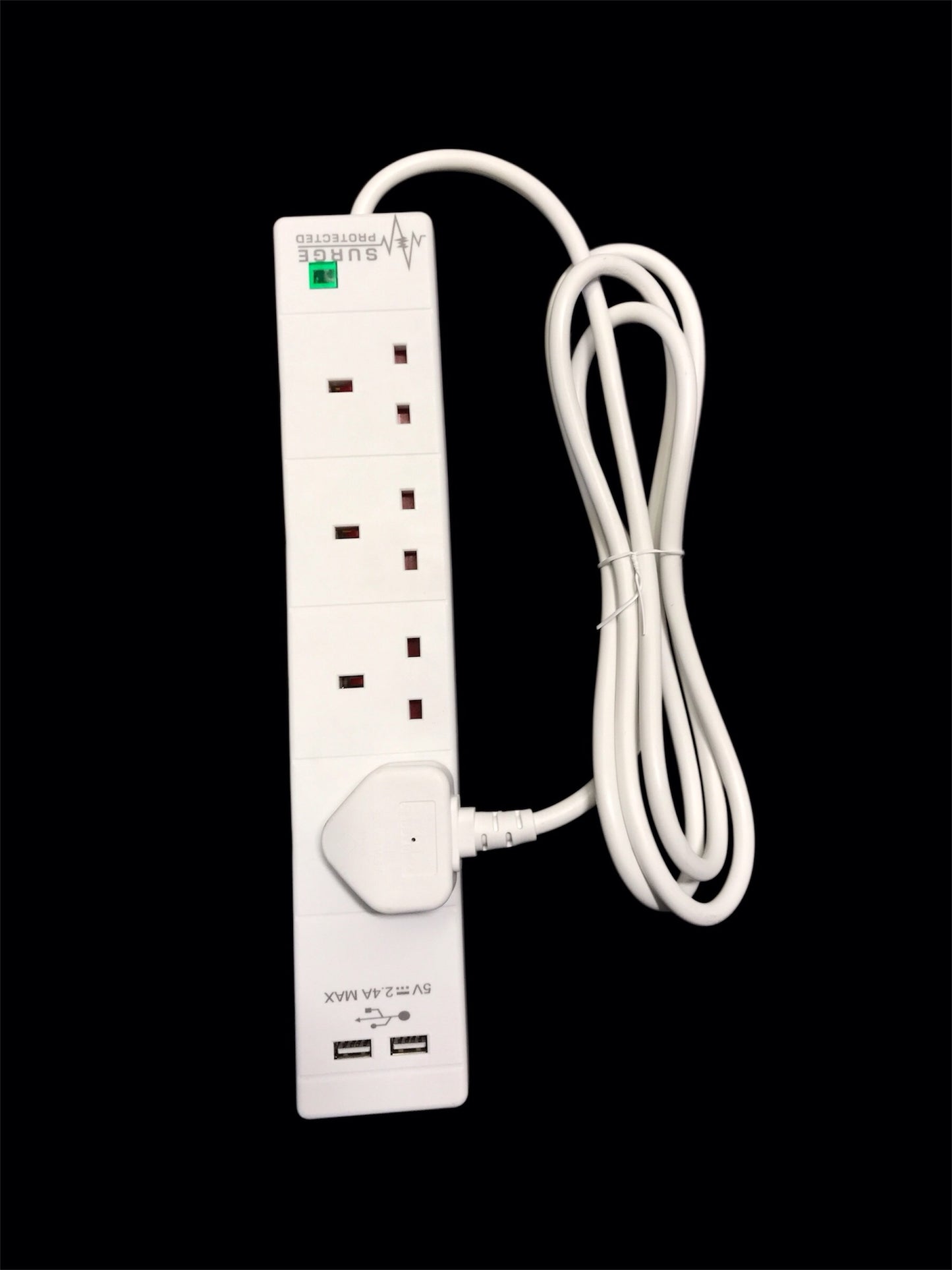 4 Gang 2m + 2 usb Surge Extention Lead image 0