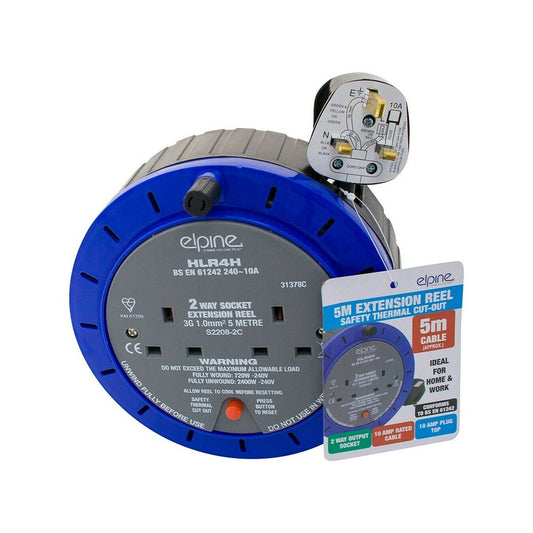 Elpine - 2 Gang extension reel - 5m image 0